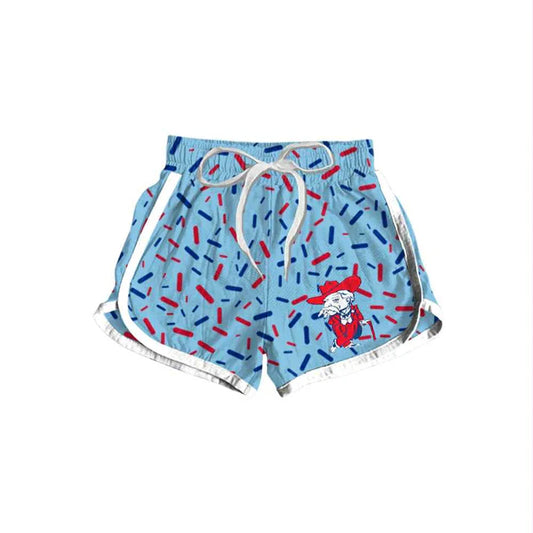 Preorder(moq 8) Baby Girls Blue Sprinkles Rebels Team Shorts Bottom 9.6