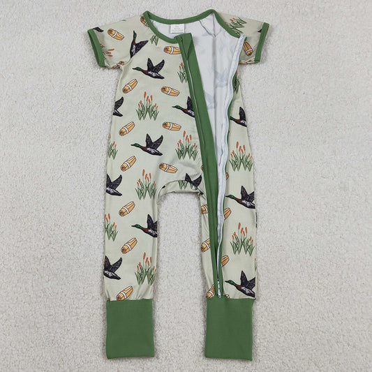 Baby Boys Rompers Green Ducks Calls Hunting Zip Rompers SR3498 12.23