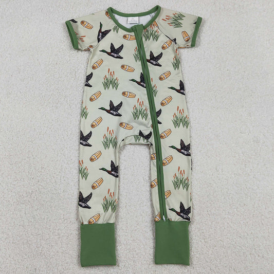 Baby Boys Rompers Green Ducks Calls Hunting Zip Rompers SR3498 12.23