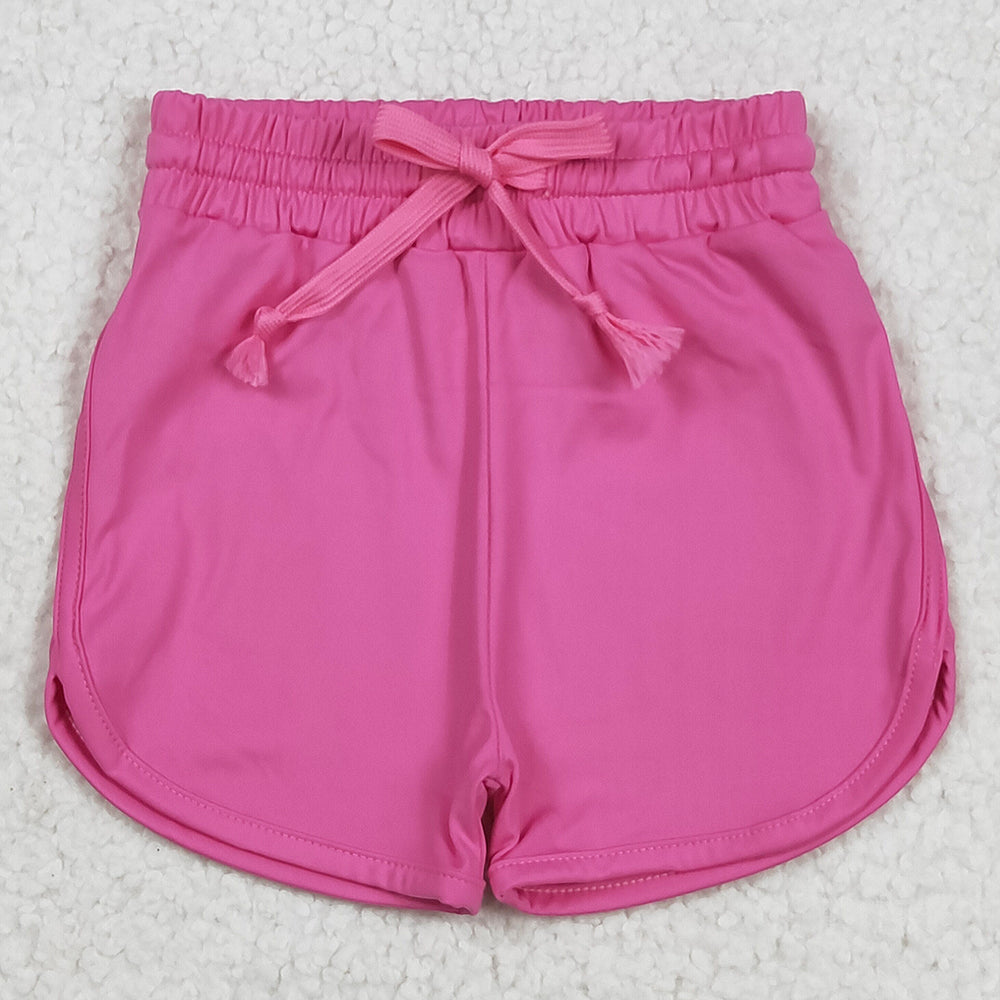 Baby Girls Clothes Hot Pink Long Sleeves Top Shorts Yoga Sets GLS0004 5.10