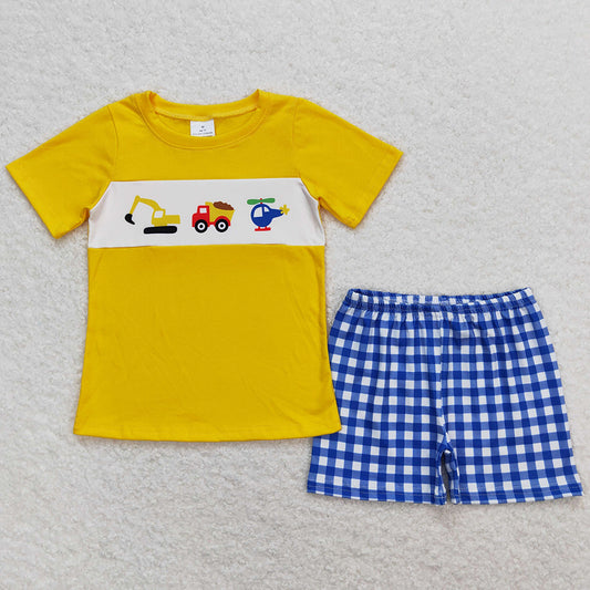 Baby Boys Clothes Constructions Short Sleeve Tee Top Shorts Sets BSSO0574