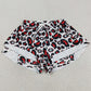 Adult Women Shorts Black Red Leopard G Team Yoga Active Ruffle Shorts Bottoms SS0804