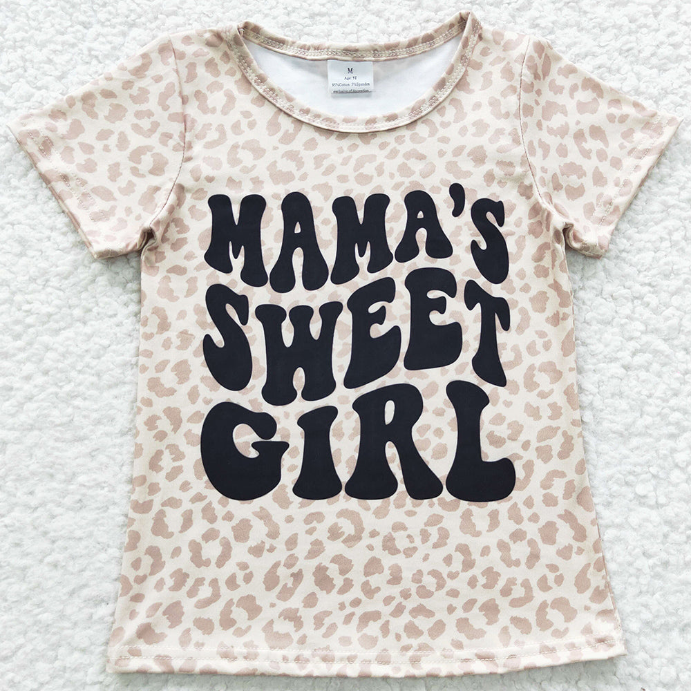 Baby Girls T-shirt Mama's Sweet Girl Short Sleeve Clothes Tops GT0185