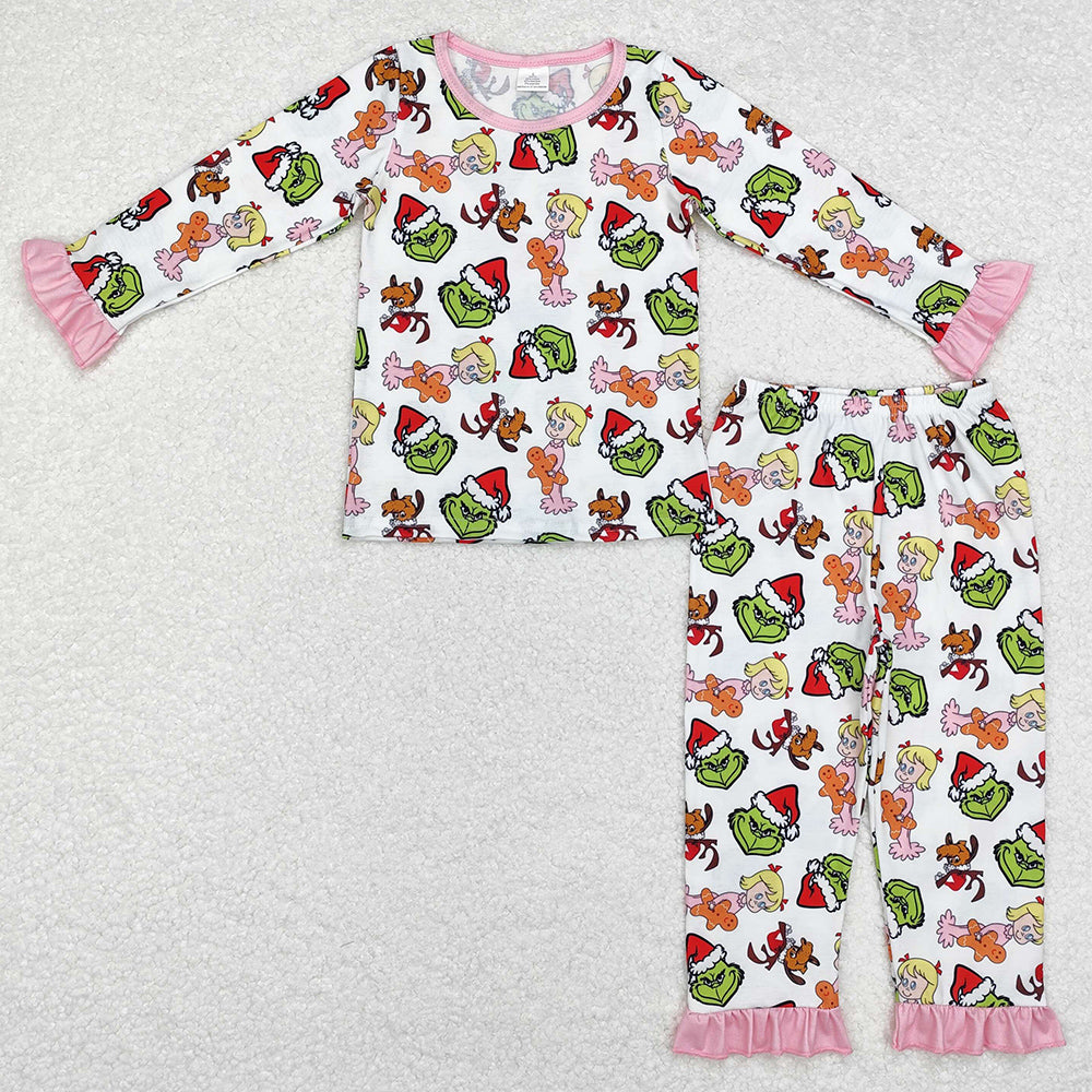 Baby Girls Pajamas Christmas Bamboo Pajamas Sleepwear Sets GLP1477