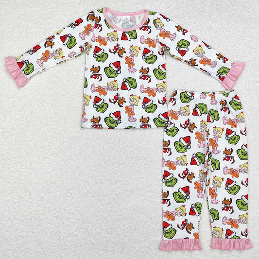 Baby Girls Pajamas Christmas Bamboo Pajamas Sleepwear Sets GLP1477