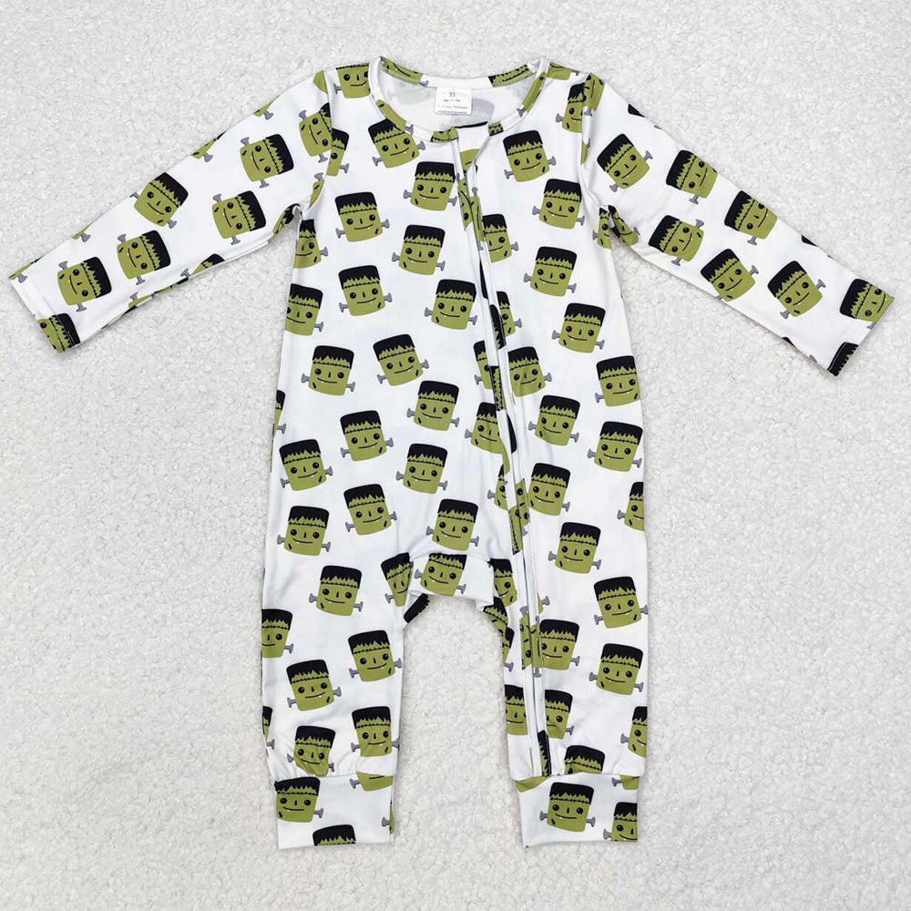 Baby Infant Boys Rompers Green Halloween Zip Rompers LR1471