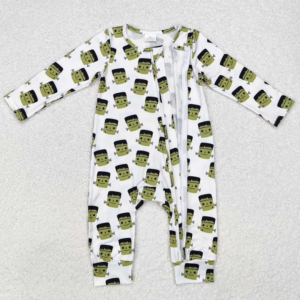 Baby Infant Boys Rompers Green Halloween Zip Rompers LR1471