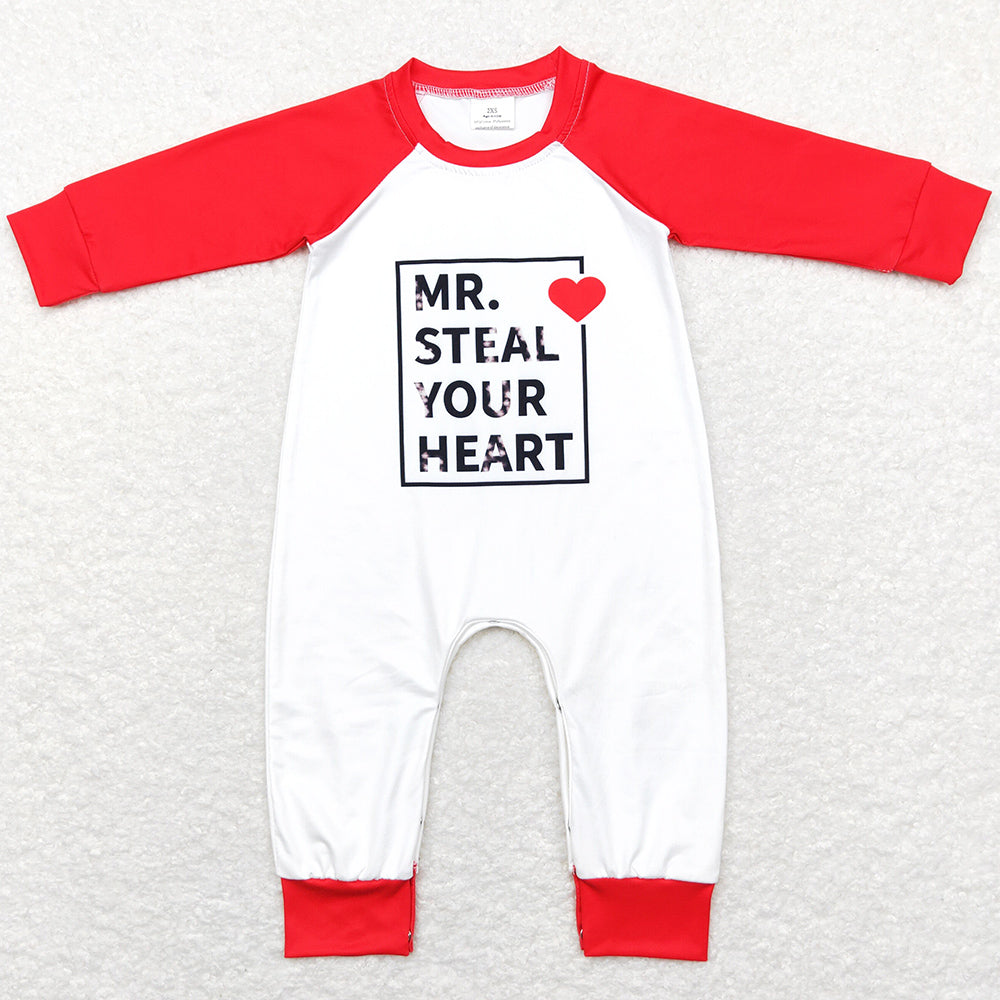 Baby Infant Rompers Steal Your Hearts Valentines Long Sleeve Kids Rompers LR0797