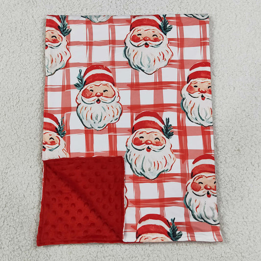 Baby Girls Blankets Red Checked Santa Christmas Blankets BL0265