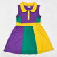 Baby Girls Clothes Purple Mardi Gras Active Wear Knee Length Dresses GSD1434