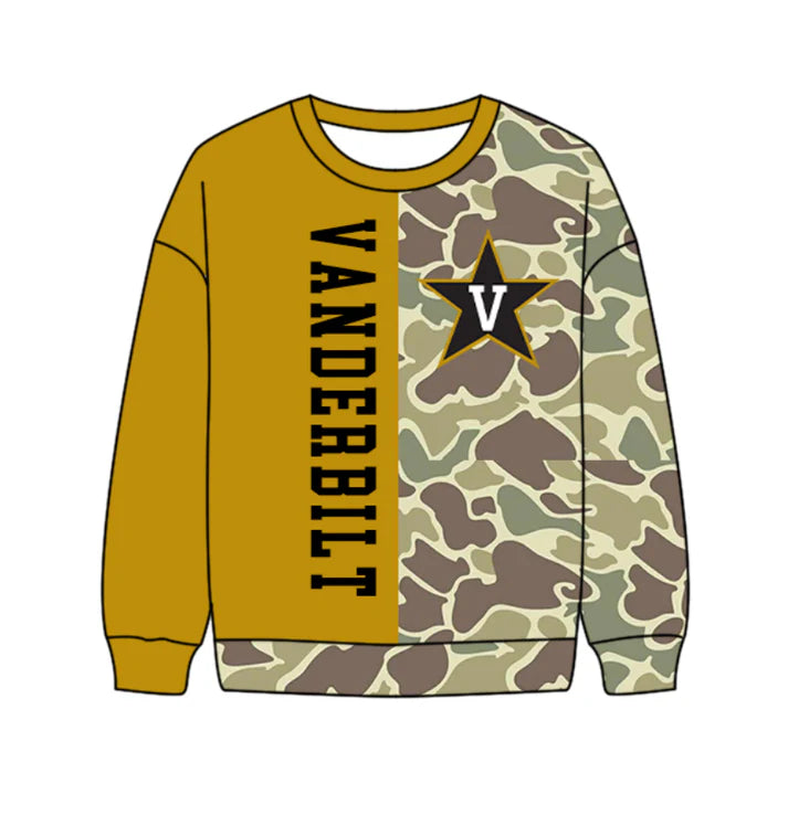 Preorder(moq 5) Baby Boys Long Sleeve Camo Stars V Team T-shirts Top 10.17