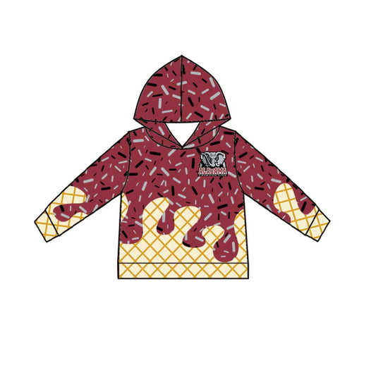 Preorder(moq 5) A elephant ice cream sprinkle toddler kids team hoodie 8.19