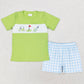 Baby Girls Clothes Golf Green Straps Tunic Top Ruffle Shorts Outfits GSSO0719