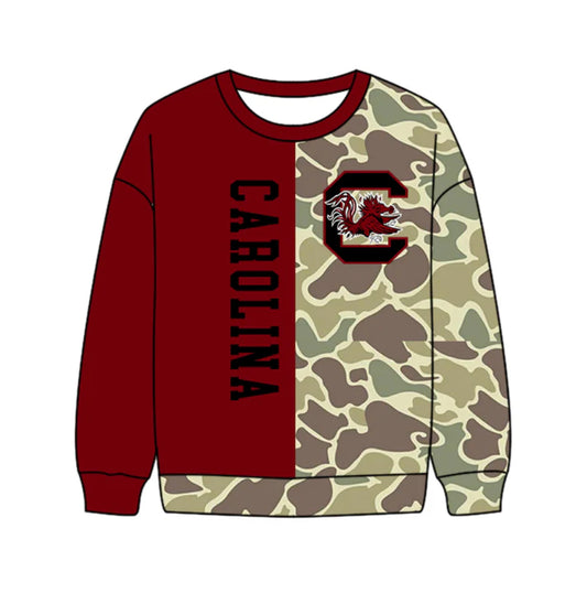 Preorder(moq 5) Baby Boys Long Sleeve Camo C Bulls T-shirts Top 10.17