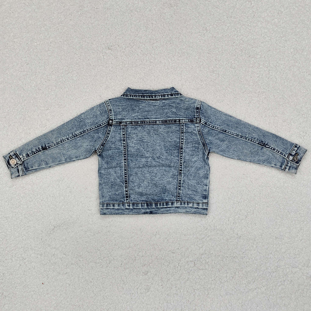 Boutique Girls Jeans Coat Jacket High Quality Baby Girl Denim Coat 6 A5-14