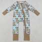 Baby Boys Rompers Boots Stars Plaid Western Two Way Zip Convertible Rompers LR2734 11.1