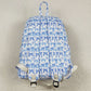 Baby Kids Backpacks Sky Blue Bows Plaid Zipper School Back Bags BA0322 7.19