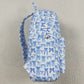 Baby Kids Backpacks Sky Blue Bows Plaid Zipper School Back Bags BA0322 7.19
