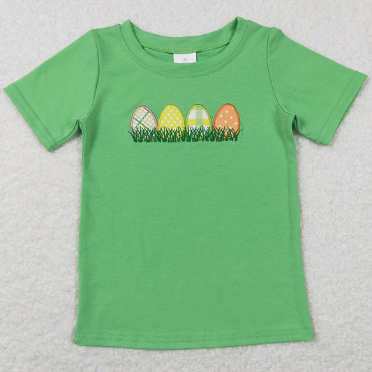 Baby Boys Clothes Tops Easter Eggs Green Short Sleeve T-Shirt BT0427