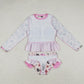 Baby Girls Swimsuits Pink Western Long Sleeve Top Bummie Swimsuits S0262