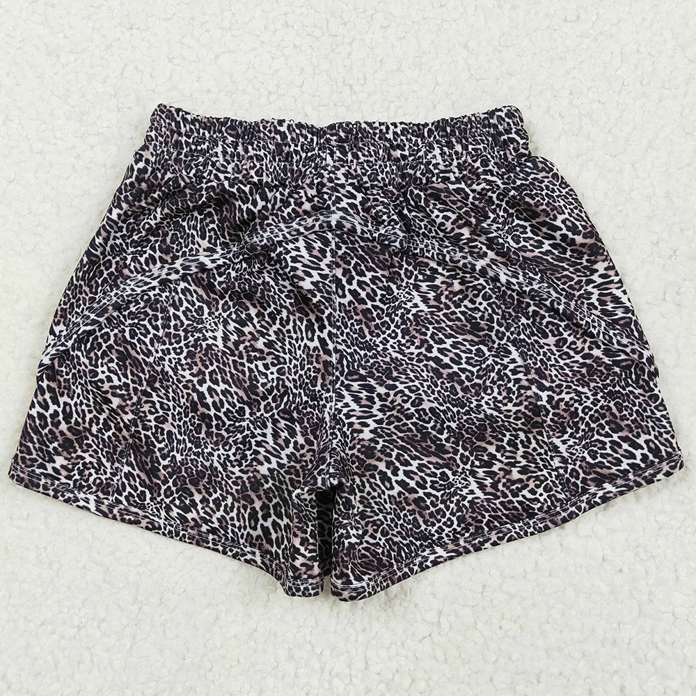 Baby Girls Shorts Black Leopard Yoga Shorts Bottoms SS0480 5.10