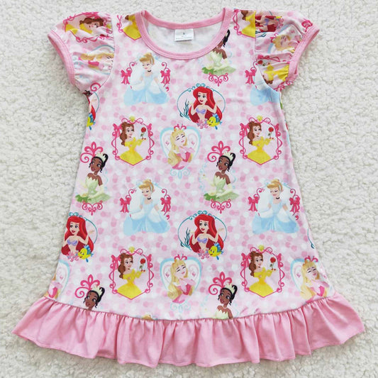 New Fashion Baby Girls Dress Short Sleeve Dresses GSD0426