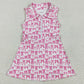Baby Girls Dress Sleeveless Pink Bows Zipper Yoga Active Knee Length Dresses GSD2379 5.10