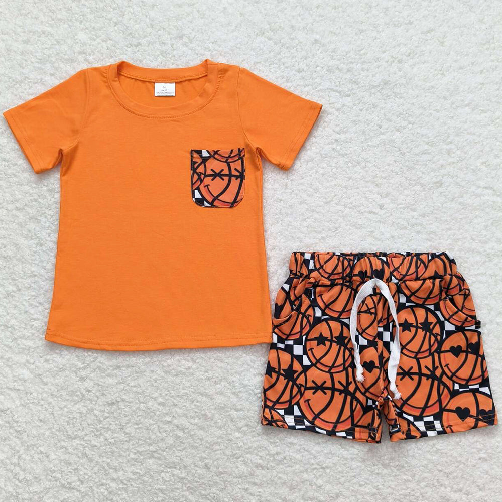 Baby Boys Clothes Pocket Shirt Top Basketball Shorts Sets BSSO0789