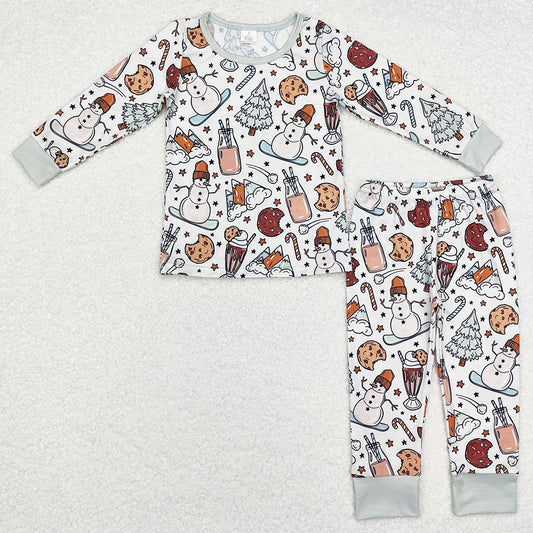 Baby Boys Pajamas Christmas Cookie Bamboo Pajamas Sleepwear Sets BLP0688