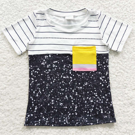 Baby Kids Clothes T-shirt Back To School Short Sleeve Shirts Tops BT0235