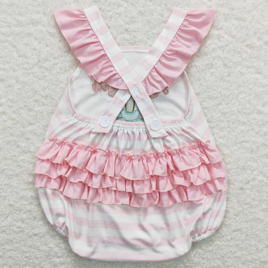 Baby Infant Girls Rompers Easter He Is Risen Ruffle Bubble Rompers SR0564