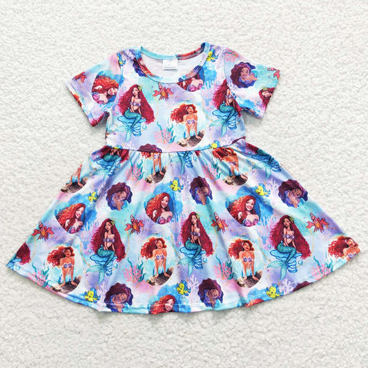 Hot Sale Baby Girls Dress Short Sleeve Dresses GSD0479