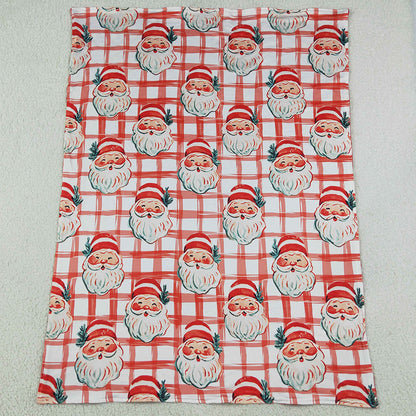 Baby Girls Blankets Red Checked Santa Christmas Blankets BL0265