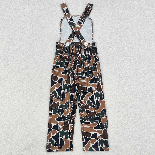 Baby Boys Jumpsuits Dark Brown Camo Straps Jumpsuits SR1988