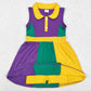 Baby Girls Clothes Purple Mardi Gras Active Wear Knee Length Dresses GSD1434