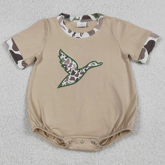 Baby Boys Rompers Embroidery Camo Ducks Short Sleeve Hunting Rompers SR3491 12.27