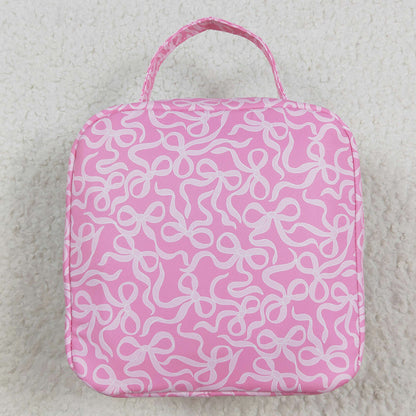 Baby Girls Lunch Boxes Pink Bows Plaid Ruffle School Bags Lunch Boxes BA0310 8.6