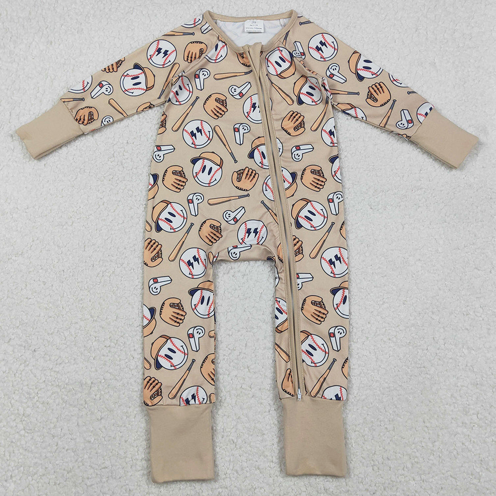 Baby Boys Rompers Baseballs Team Two Way Zip Convertible Rompers LR2816 11.6