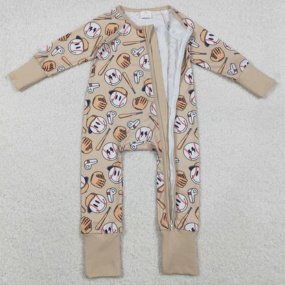 Baby Boys Rompers Baseballs Team Two Way Zip Convertible Rompers LR2816 11.6