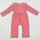 Baby Infant Girls Rompers Christmas Red Checkered Santas Rompers LR1263