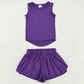 Baby Girls Clothes Purple Sleeveless Top Skort Yoga Sets GSSO2573 5.22