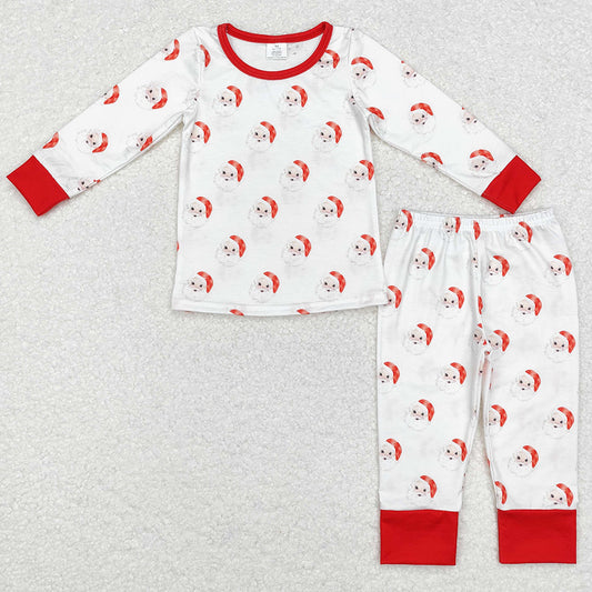 Baby Girls Pajamas Christmas Santa Claus Shirt Pants Bamboo Pajamas Sets BLP0751