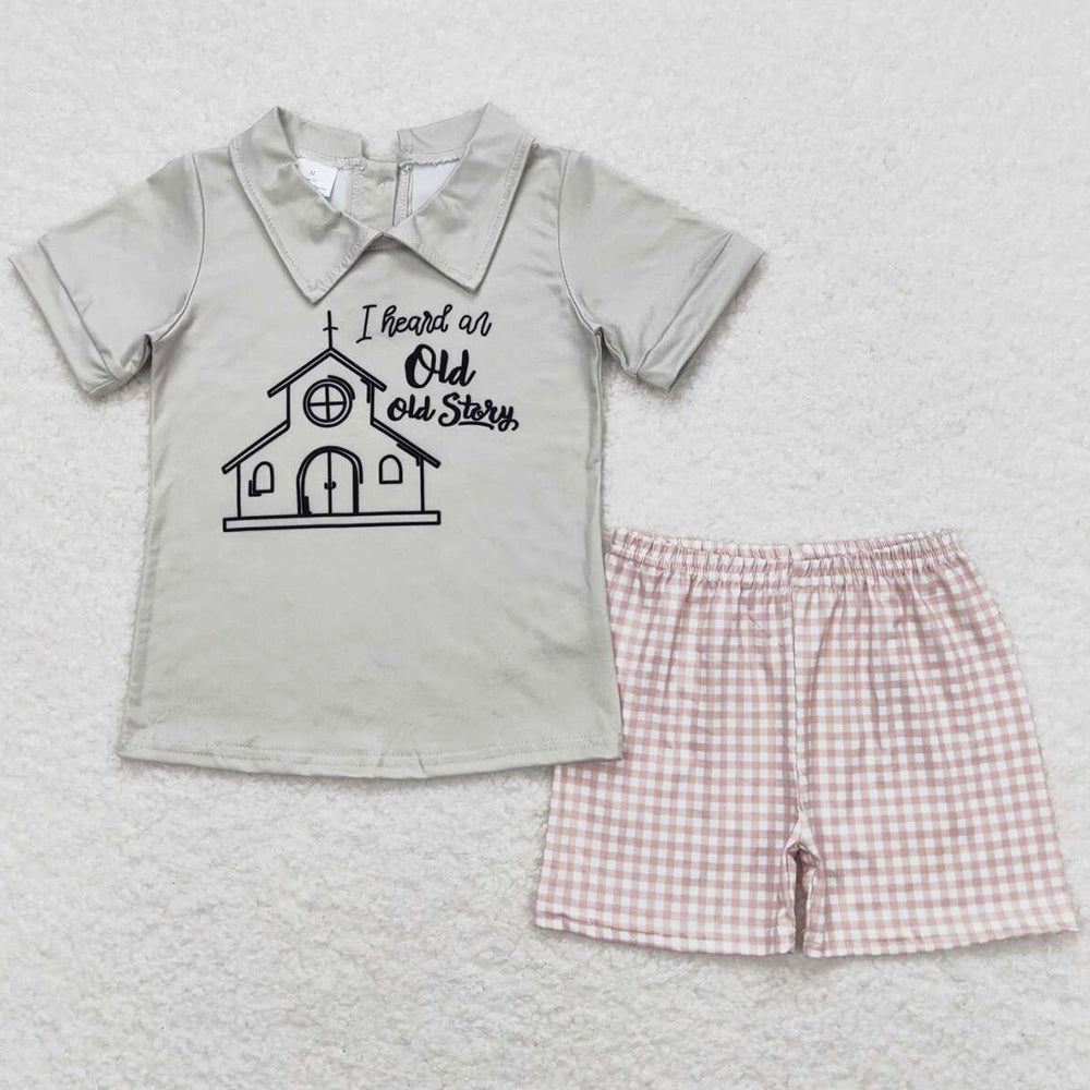 Baby Boys Clothes Old Story Tee Shirts Tops Shorts Kids Sibling Clothes Girls Sets BSSO0742