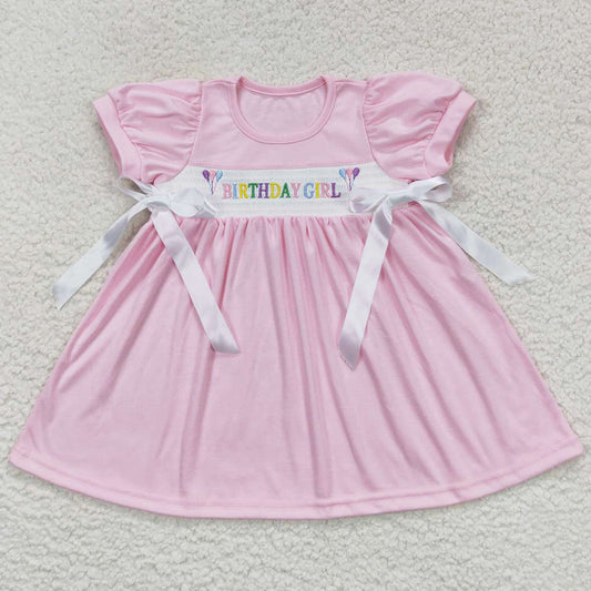 Baby Girls Dress Birthday Girl Bows Smocked Dresses GSD0433