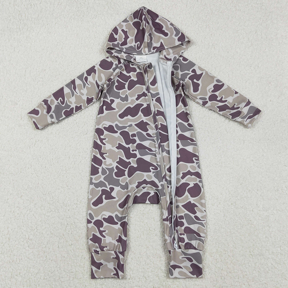 Baby Boys Rompers Southern Grey Camo Hoodie Rompers LR2811 11.6