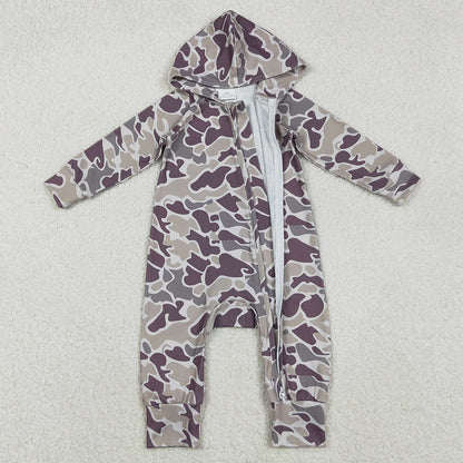 Baby Boys Rompers Southern Grey Camo Hoodie Rompers LR2811 11.6