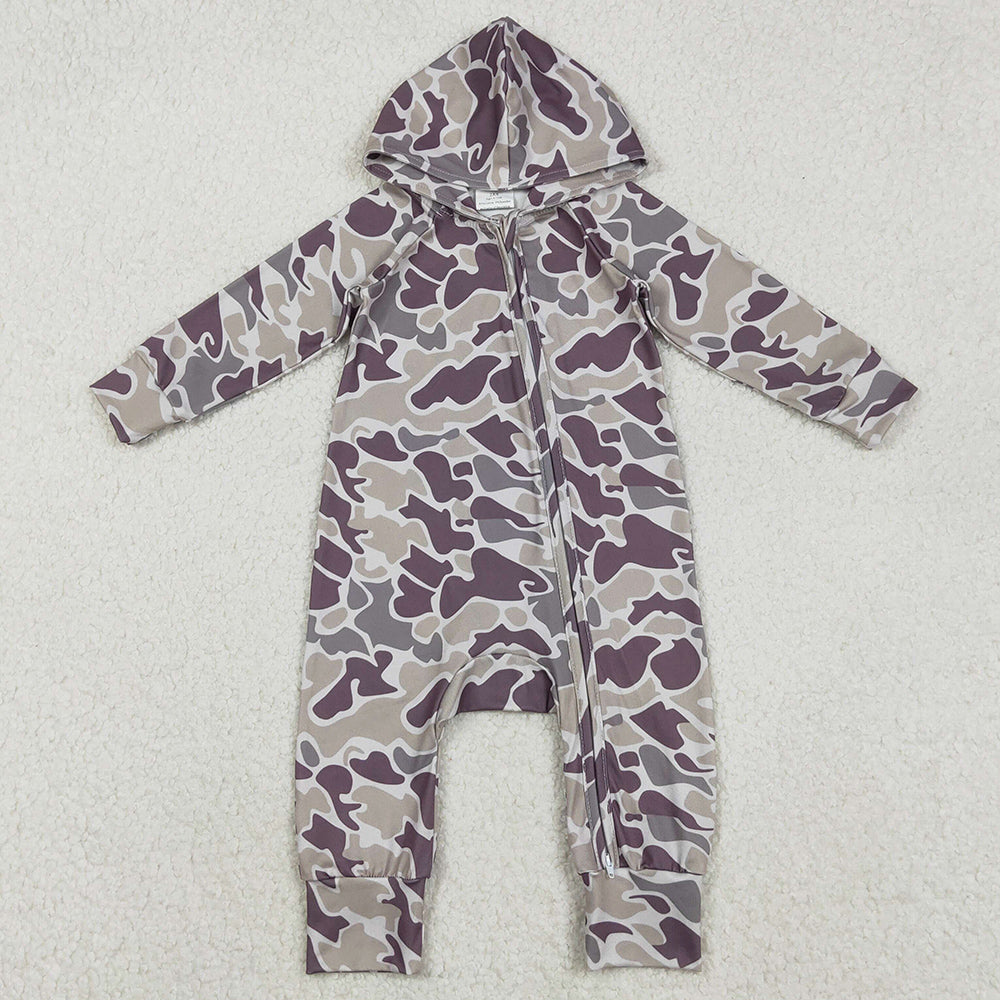 Baby Boys Rompers Southern Grey Camo Hoodie Rompers LR2811 11.6