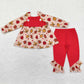 Baby Girls Clothes Thanksgiving Leaves Tunic Tops Ruffle Pants Sets GLP1503