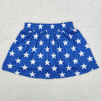 Baby Girls Skirts 4th Of July Stars Stripes Summer Skort Skirts GLK0051 3.10