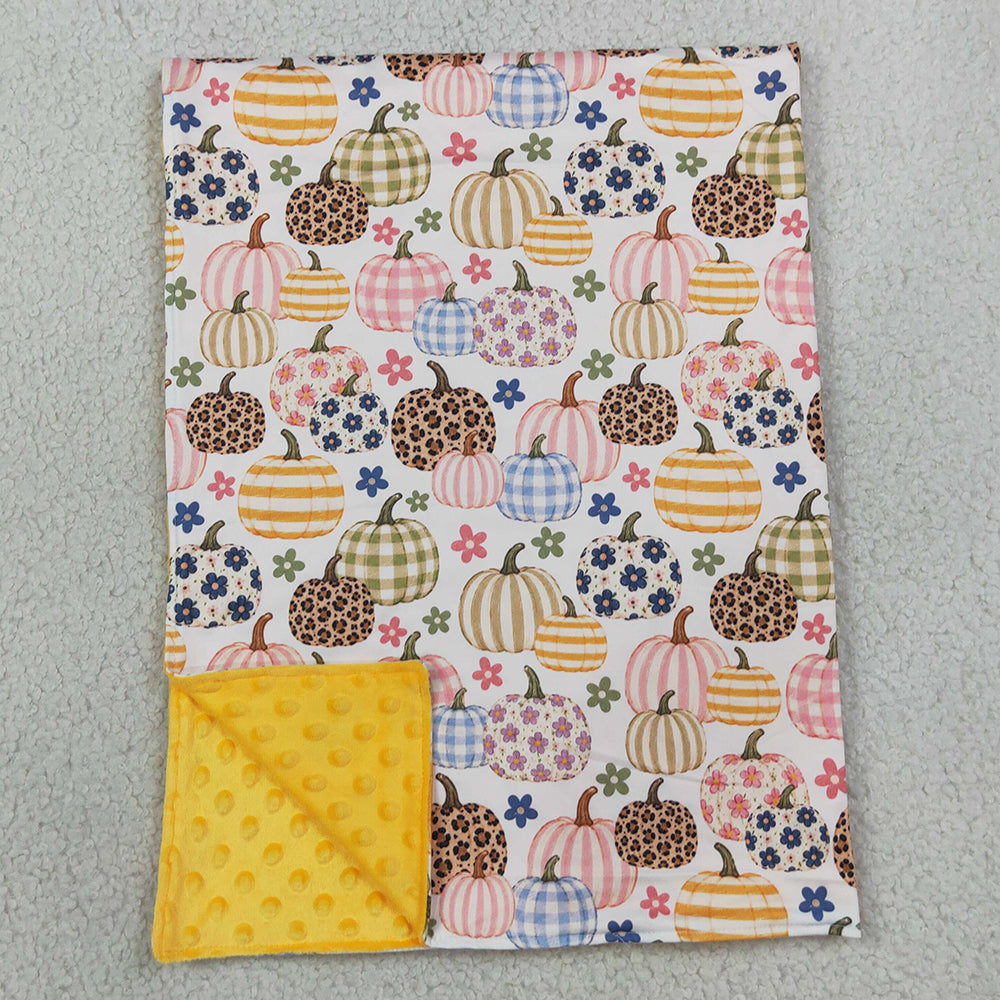Baby Girls Blankets Flowers Pumpkins Fall Blankets BL0252